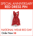 Red Dress Pin - National Wear Red Day - Special Offer Order Now!