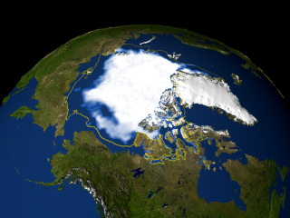 Arctic sea ice from Sep 14, 2006 (with climatology average) 