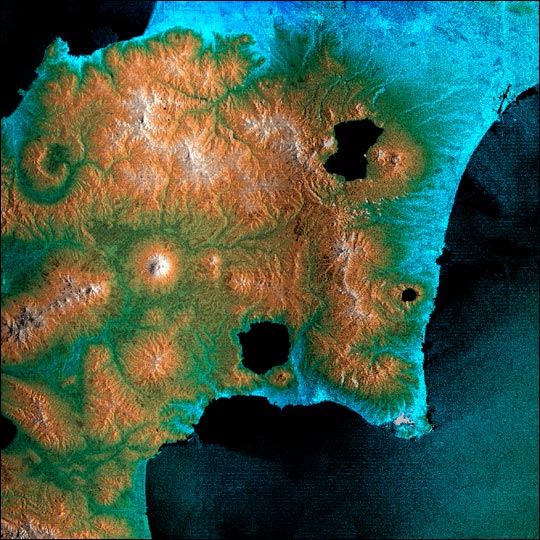 SRTM Image of Hokkaido, Japan