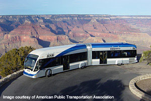 <strong>Bus above Grand Canyon</strong>