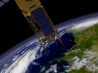 The SeaStar satellite over North America