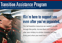 Transition Assistance Program Screen Capture