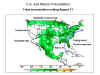 U.S. and Mexico 7-day rainfall map.