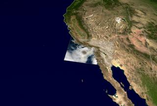 TOMS aerosol image from October 24, 2003