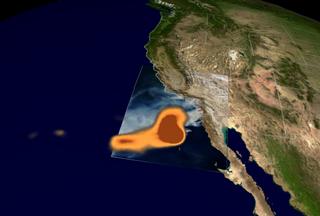 TOMS aerosol image from October 26, 2003