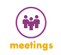 Meetings menu button