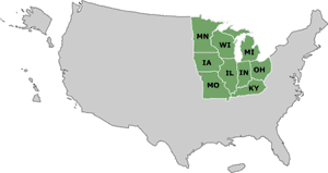 Indianapolis Memorial Service Network Map