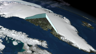 This animation illustrates a cutaway of the high altitude accumulation zones and low altitude melt zones.