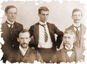 Picture of the five men who worked for the early weather bureau