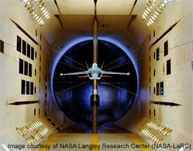 Jet in Wind Tunnel - copyright © 2006 NASA Langley Research Center (NASA-LaRC) - used with permission