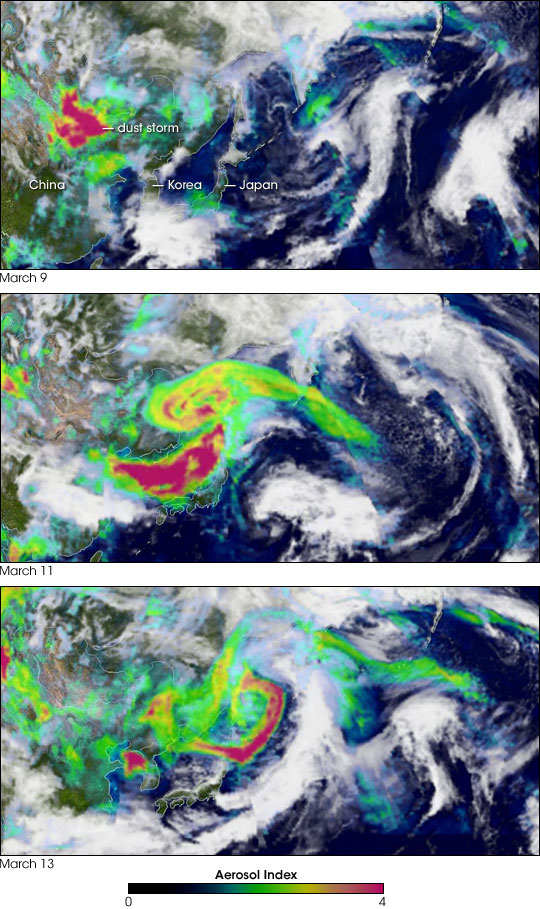 Dust Storm over Eastern China