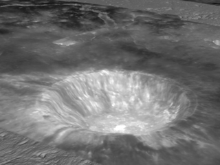 HST imagery of Aristarchus Crater draped over simulated topography