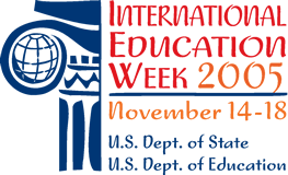 Logo for IEW: International Education Week 2004: November 15-19: U.S. Dept. of State, U.S. Dept. of Education