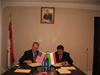 USAID Mission Director Bill Frej and the Minister of Education of Tajikistan sign the Memorandum of Understanding on the new education project
