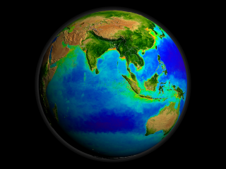 Print resolution SeaWiFS data over Asia and Australia.