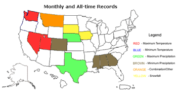 This is a March Map with State Records