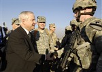 GATES VISITS TROOPS - Click for high resolution Photo