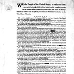 Constitution with  Washington's handwritten notes, 1787