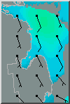 Wind and wave forecast for Friday