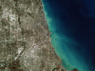 This view is the metropolitan area of Chicago, Illinois.