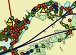 Graphic showing zinc sampling data in a watershed project.