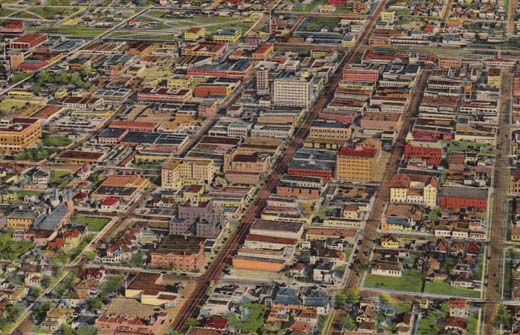 Air View of Albuquerque, New Mexico.