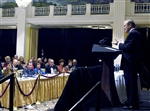 Rumsfeld Speaks to Scholars - Click for high resolution Photo
