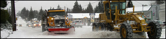 Photo: Snow plow and grader.