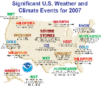 Significant U.S. Weather and Climate events for 2007. 