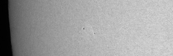 The August 21st sunspots as observed from Slovakia (© Pavol Rapavy)