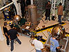 Technicians evaluate on test components for the Ares I.