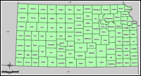 Map of Declared Counties for Emergency 3282