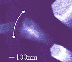 electron micrograph of a nanowire