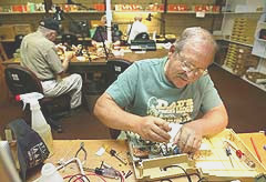 Russ O'Geen in Fresno repair shop.