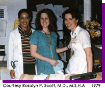 Rosalyn P. Scott, M.D., M.S.H.A. at St. Clare's Hospital and Health Center, NY 1979. Courtesy Rosalyn P. Scott, M.D., M.S.H.A.