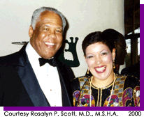 Dr. Scott with Dr. Claude H. Organ, Jr. at a Society of Black Academic Surgeons event. Courtesy Rosalyn P. Scott, M.D., M.S.H.A., 2000