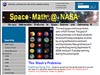 A screenshot of the Space Math @ NASA site