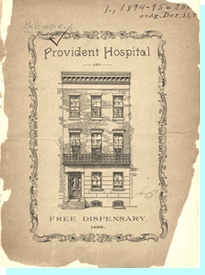 First Annual Report of Provident Hospital, 1894-1895. Courtesy National Library of Medicine