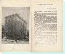 Provident Hospital and Training School's Trustee's Report, 1892. Courtesy National Library of Medicine