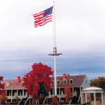 30 star flag and flagpole at Fort Scott NHS.