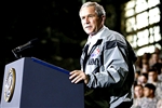 BUSH ADDRESSES TROOPS - Click for high resolution Photo
