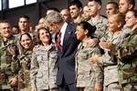 BUSH GREETS TROOPS - Click for high resolution Photo