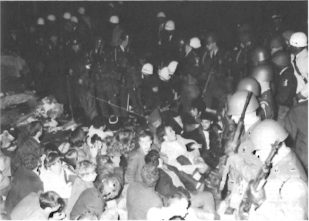 Pentagon demonstrators staging a sit in in 1967