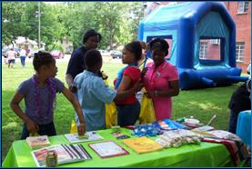 Image of young people at a community event
