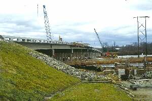 The Walkerton high-performance concrete bridge on state Route 629 over the Mattaponi River in VA was completed in summer 1996.