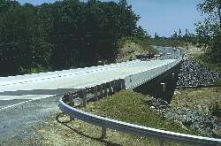 Falling River Bridge on Virginia state Route 40 near Bookneal was constructed with 55-MPa concrete beams.