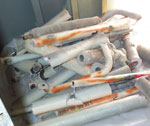 Pipe insulation containing asbestos