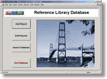 Main screen of the Reference Library Database.