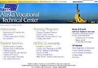 Alaska Vocational Technical Center Site Screen Capture