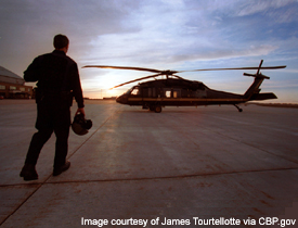 Pilot at Dusk - copyright © 2006 James Tourtellotte via CBP.gov - used with permission